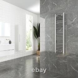 Heated Towel Rail Radiator Warmer Chrome STRAIGHT 300mm(w) x 1200mm(h) 1326 BTUs