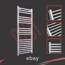 Heated Towel Rail Radiator Warmer Chrome STRAIGHT 400mm(w) x 1000mm(h) 1385 BTUs