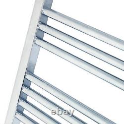 Heated Towel Rail Radiator Warmer Chrome STRAIGHT 400mm(w) x 1000mm(h) 1385 BTUs