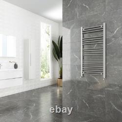 Heated Towel Rail Radiator Warmer Chrome STRAIGHT 500mm(w) x 1000mm(h) 1737 BTUs