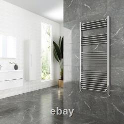 Heated Towel Rail Radiator Warmer Chrome STRAIGHT 600mm(w) x 1400mm(h) 2661 BTUs