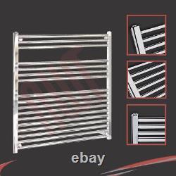 Heated Towel Rail Radiator Warmer Chrome STRAIGHT 900mm(w) x 900mm(h) 2464 BTUs