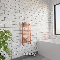 Heated Towel Rail Radiator Warmer Copper STRAIGHT 400mm(w) x 800mm(h) 1107 BTUs