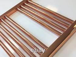 Heated Towel Rail Radiator Warmer Copper STRAIGHT 400mm(w) x 800mm(h) 1107 BTUs