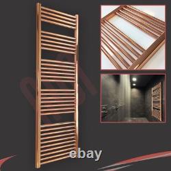 Heated Towel Rail Radiator Warmer Copper STRAIGHT 500mm(w) x 1600mm(h) 2761 BTUs
