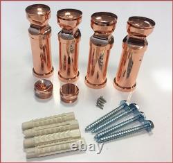 Heated Towel Rail Radiator Warmer Copper STRAIGHT 500mm(w) x 1600mm(h) 2761 BTUs