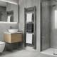 Heated Towel Rail Straight Gunmetal Bathroom Radiator 500mm(w) X 1600mm(h)