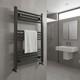 Heated Towel Rail Straight Gunmetal Bathroom Radiator 500mm(w) X 800mm(h)