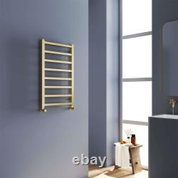 Heated Towel Rail Square Corner Grey Brass Chrome White Bathroom Radiator G-Rad