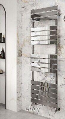 Heated towel rail Rosa Chrome Heated Towel Rail 1600x500mm Easybathrooms