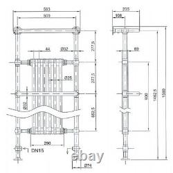 Heritage AHC90 Cabot Heated Towel Rail Chrome