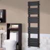 Horizontal Vertical Flat Panel Oval Column Radiator Heated Towel Rail Black Rads