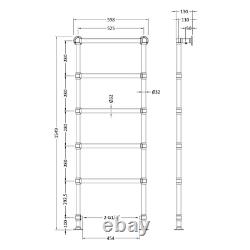 Hudson Reed Countess Traditional Heated Towel Rail 1549 x598 mm Polished Chrome