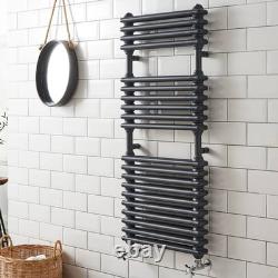 K-Rad Kolumn 1140 x 500mm Traditional Heated Towel Radiator Anthracite