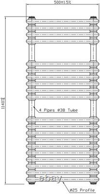 K-Rad Kolumn 1140 x 500mm Traditional Heated Towel Radiator Anthracite