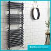 Kartell Kolumn Anthracite White Designer Heated Towel Rail 500mm-832mm-1140mm