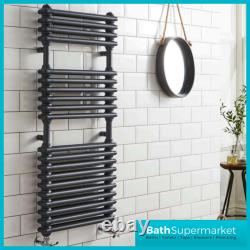 Kartell Kolumn Anthracite White Designer Heated Towel Rail 500mm-832mm-1140mm