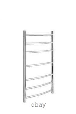 Kingston Eco Dry Electric Towel Warmer Heated Towel Rail Stainless Steel Curved