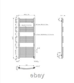 LEBTAR Towel Rail M 120cm x 50cm Brushed Gold Heated Towel Warmer