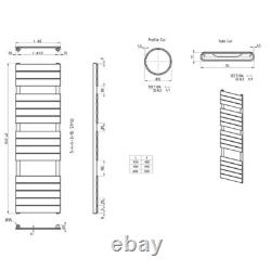 Malham Straight Heated Towel Rail 1512 x 500mm Chrome (HTR009)