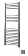 Manissa Chrome Electric Heated Towel Rail Flat 300, 400, 500 600mm Wide Radiator