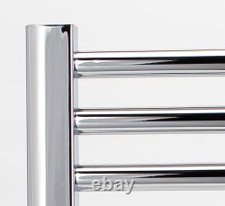 Manissa Chrome Electric Heated Towel Rail Flat 300, 400, 500 600mm wide Radiator