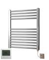 Manissa Chrome Electric Heated Towel Rail With Timer/room Thermostat Radiator
