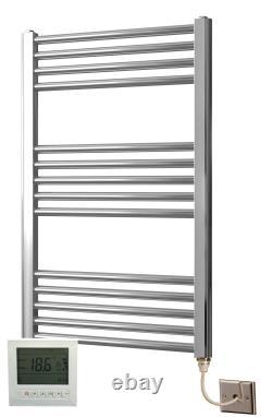 Manissa Chrome Electric Heated Towel Rail With Timer/Room thermostat Radiator