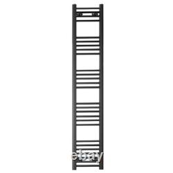 Matt Black 350 mm Wide Heated Towel Rail Radiator Stylish Bathroom Designer Rad