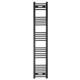 Matt Black 350 Mm Wide Heated Towel Rail Radiator Stylish Bathroom Designer Rad