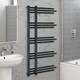 Matt Black 500mm Width Heated Towel Rail Radiator Designer Central Heating