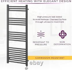Matt Black Electric Heated Towel Rail 1200x500mm Smart 300W Radiator