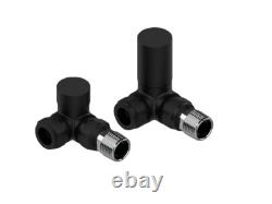 Matt Black Heated Towel Rail Ladder Bathroom Radiator Rad 8 Sizes 22mm Bar's