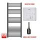 Matt Black Pre-filled Electric Towel Rail 500x1200mm 422w Bathroom Uk