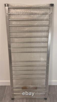 Metro 1200mm x 500mm Polished Stainless Heated Steel Towel Rail (RRP £461 new)