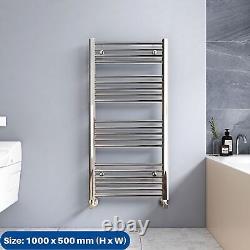 Meykoers Chrome Heated Towel Rails Radiator Bathroom Straight Ladder Warmer Rads