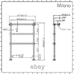 Milano Derwent Traditional Minimalist Oil Rubbed Bronze Heated Towel Rail