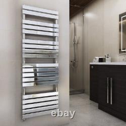Minimalist Bathroom Flat Panel Heated Towel Rail Radiator Rad Chrome 1800x600mm