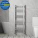 Modern Bathroom 1200 X 450mm Heated Towel Rail Radiator Straight Chrome 17 Rails