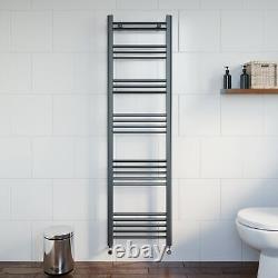 Modern Bathroom 1600 x 450mm Heated Towel Rail Radiator Straight Anthracite Flat