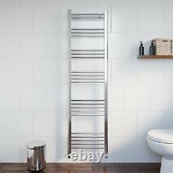 Modern Bathroom 1600 x 450mm Heated Towel Rail Radiator Straight Chrome 22 Rails