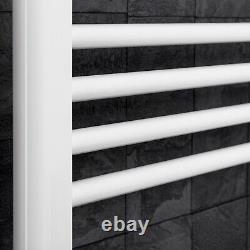 Modern Bathroom 1600 x 450mm Heated Towel Rail Radiator Straight White 22 Rails