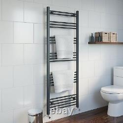 Modern Bathroom 1600 x 600mm Heated Towel Rail Radiator Straight Anthracite Flat