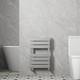 Modern Bathroom 650x400mm Heated Towel Rail Radiator Central Heating Flat Chrome