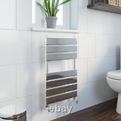 Modern Bathroom 650x400mm Heated Towel Rail Radiator Central Heating Flat Chrome