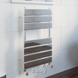 Modern Bathroom 650x400mm Heated Towel Rail Radiator Central Heating Flat Chrome
