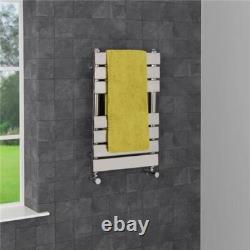 Modern Bathroom 650x400mm Heated Towel Rail Radiator Central Heating Flat Chrome