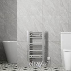 Modern Bathroom Electric Flat Towel Rail Ladder Radiator 700 x 400mm Chrome NDT