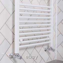 Modern Bathroom Straight Heated Towel Rail Radiator Ladder Warmer White