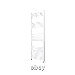 Modern Bathroom Straight Heated Towel Rail Radiator White Chrome Ladder Warmer